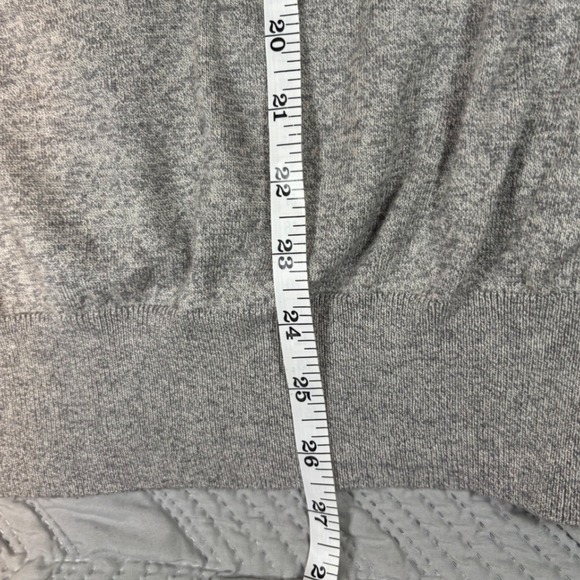 Banana Republic Luxury Blend Grey V-Neck Sweater Silk Cotton Cashmere Mens Med - Picture 5 of 6